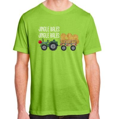 Jingle Bales Christmas Tree Tractor Farmer Farming Family Great Gift Adult ChromaSoft Performance T-Shirt