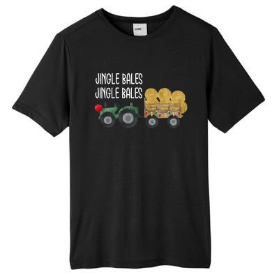 Jingle Bales Christmas Tree Tractor Farmer Farming Family Great Gift Tall Fusion ChromaSoft Performance T-Shirt