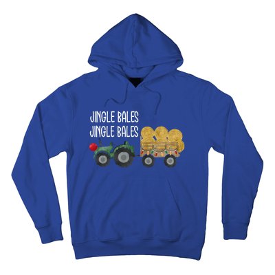 Jingle Bales Christmas Tree Tractor Farmer Farming Family Great Gift Hoodie