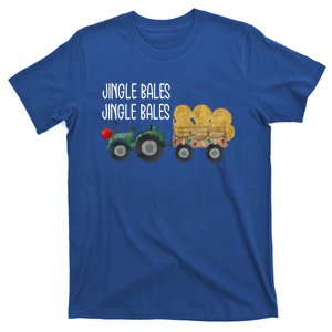 Jingle Bales Christmas Tree Tractor Farmer Farming Family Great Gift T-Shirt