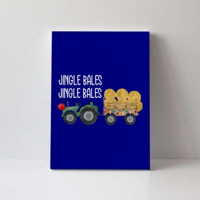 Jingle Bales Christmas Tree Tractor Farmer Farming Family Great Gift Canvas