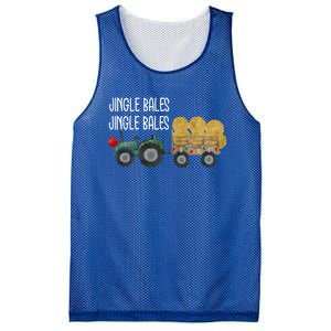 Jingle Bales Christmas Tree Tractor Farmer Farming Family Great Gift Mesh Reversible Basketball Jersey Tank