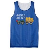 Jingle Bales Christmas Tree Tractor Farmer Farming Family Great Gift Mesh Reversible Basketball Jersey Tank