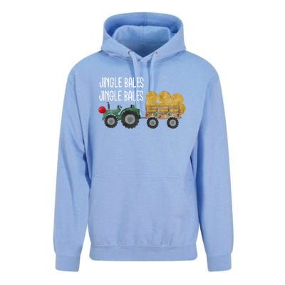 Jingle Bales Christmas Tree Tractor Farmer Farming Family Great Gift Unisex Surf Hoodie