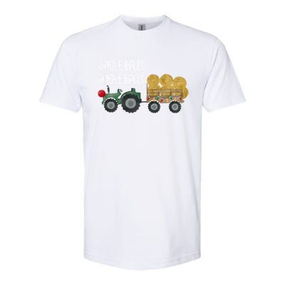 Jingle Bales Christmas Tree Tractor Farmer Farming Family Great Gift Softstyle CVC T-Shirt