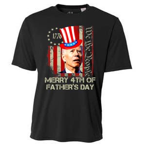 Joe Biden Confused Patriotic Merry Christmas For 4th Of July Cooling Performance Crew T-Shirt