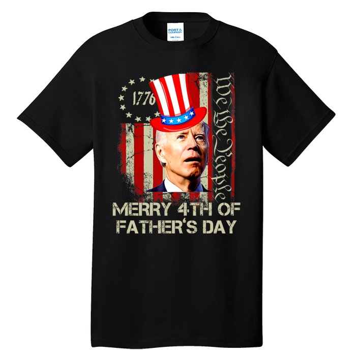 Joe Biden Confused Patriotic Merry Christmas For 4th Of July Tall T-Shirt