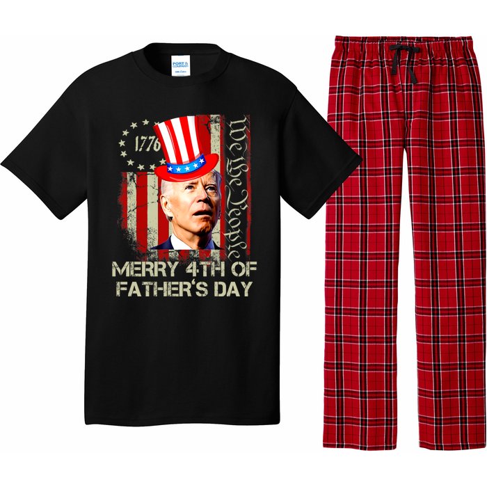 Joe Biden Confused Patriotic Merry Christmas For 4th Of July Pajama Set