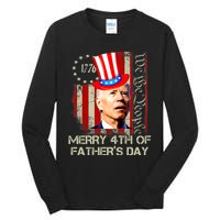 Joe Biden Confused Patriotic Merry Christmas For 4th Of July Tall Long Sleeve T-Shirt