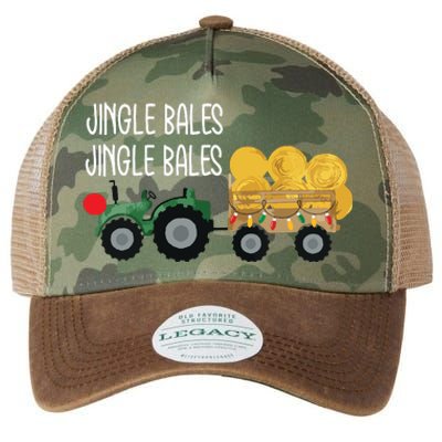 Jingle Bales Christmas Tree Tractor Farmer Farming Family Legacy Tie Dye Trucker Hat