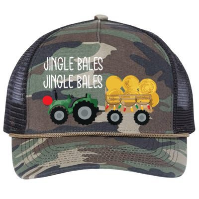 Jingle Bales Christmas Tree Tractor Farmer Farming Family Retro Rope Trucker Hat Cap