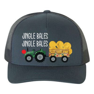 Jingle Bales Christmas Tree Tractor Farmer Farming Family Yupoong Adult 5-Panel Trucker Hat