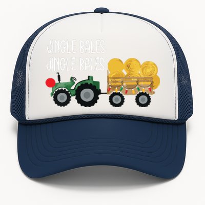 Jingle Bales Christmas Tree Tractor Farmer Farming Family Trucker Hat