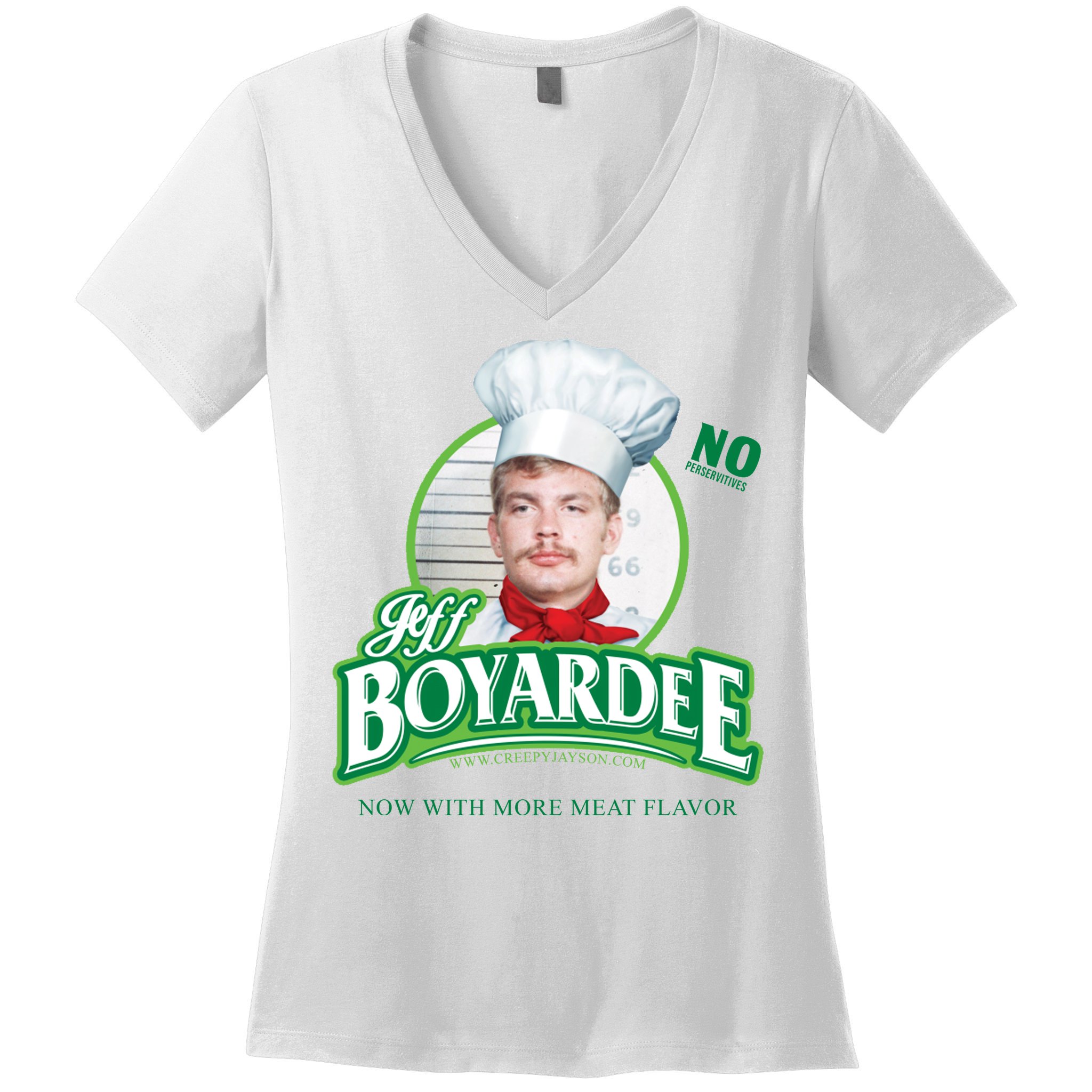 Jeff Boyardee Creepy Jason Women's V-Neck T-Shirt