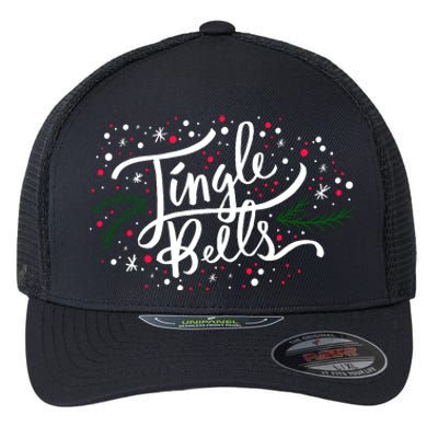 Jingle Bells Christmas Design For Boy Girl Flexfit Unipanel Trucker Cap