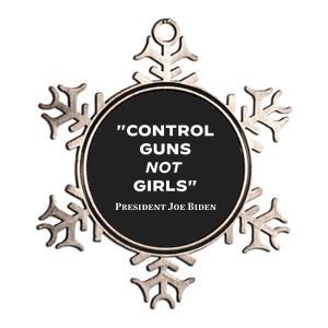 Joe Biden Control Guns Not Metallic Star Ornament