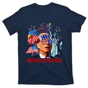 Joe Biden Confused Patriotic Merry Christmas For 4th Of July T-Shirt