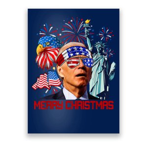 Joe Biden Confused Patriotic Merry Christmas For 4th Of July Poster