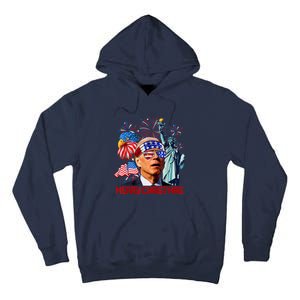 Joe Biden Confused Patriotic Merry Christmas For 4th Of July Tall Hoodie