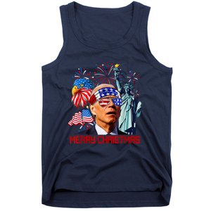 Joe Biden Confused Patriotic Merry Christmas For 4th Of July Tank Top