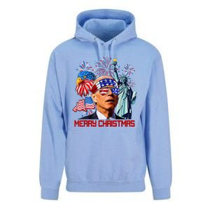 Joe Biden Confused Patriotic Merry Christmas For 4th Of July Unisex Surf Hoodie