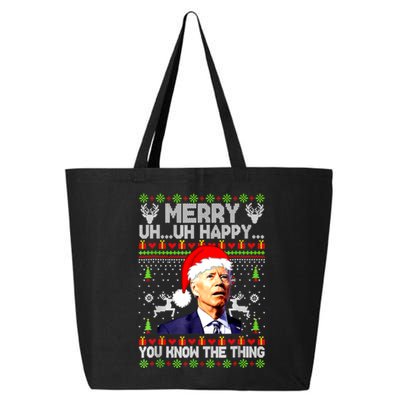 Joe Biden Christmas Merry Uh Uh Happy You Know The Thing 25L Jumbo Tote