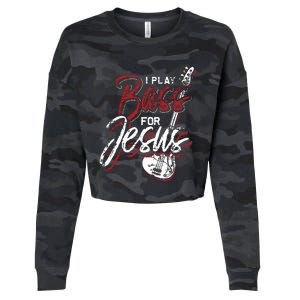 Jesus Bassist Christian Bass Player Bass Guitar Cropped Pullover Crew