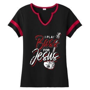 Jesus Bassist Christian Bass Player Bass Guitar Ladies Halftime Notch Neck Tee