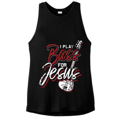 Jesus Bassist Christian Bass Player Bass Guitar Ladies PosiCharge Tri-Blend Wicking Tank