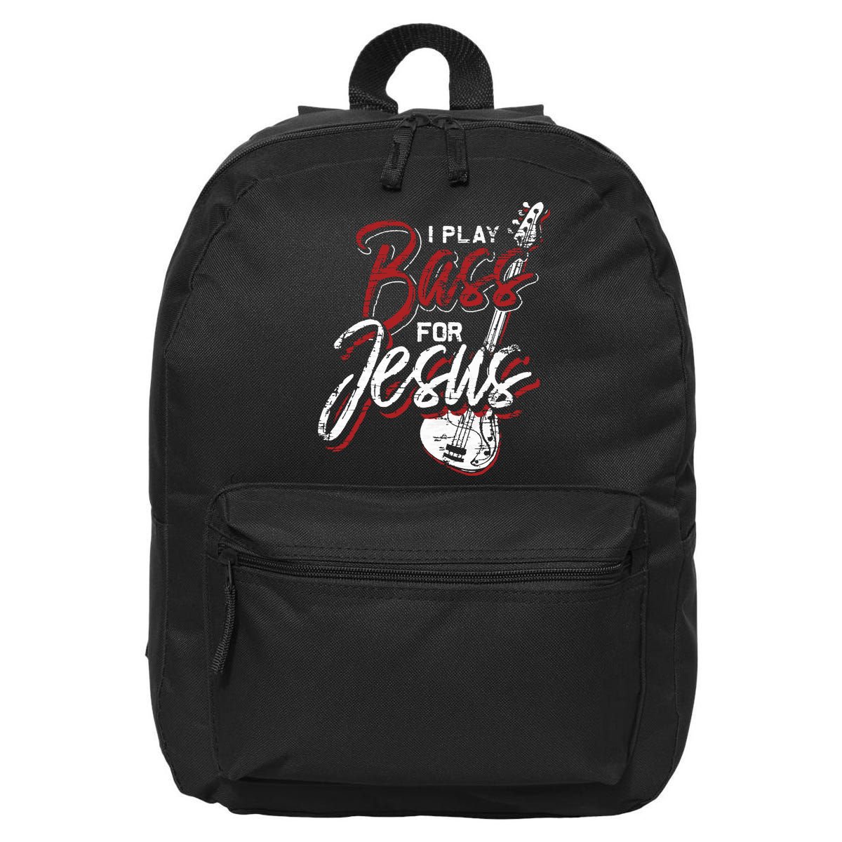Jesus Bassist Christian Bass Player Bass Guitar 16 in Basic Backpack
