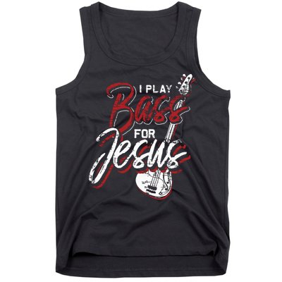 Jesus Bassist Christian Bass Player Bass Guitar Tank Top