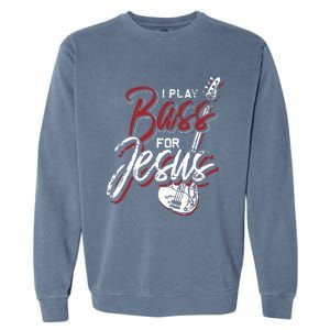 Jesus Bassist Christian Bass Player Bass Guitar Garment-Dyed Sweatshirt