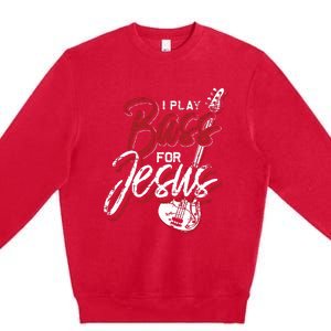 Jesus Bassist Christian Bass Player Bass Guitar Premium Crewneck Sweatshirt