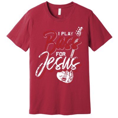 Jesus Bassist Christian Bass Player Bass Guitar Premium T-Shirt