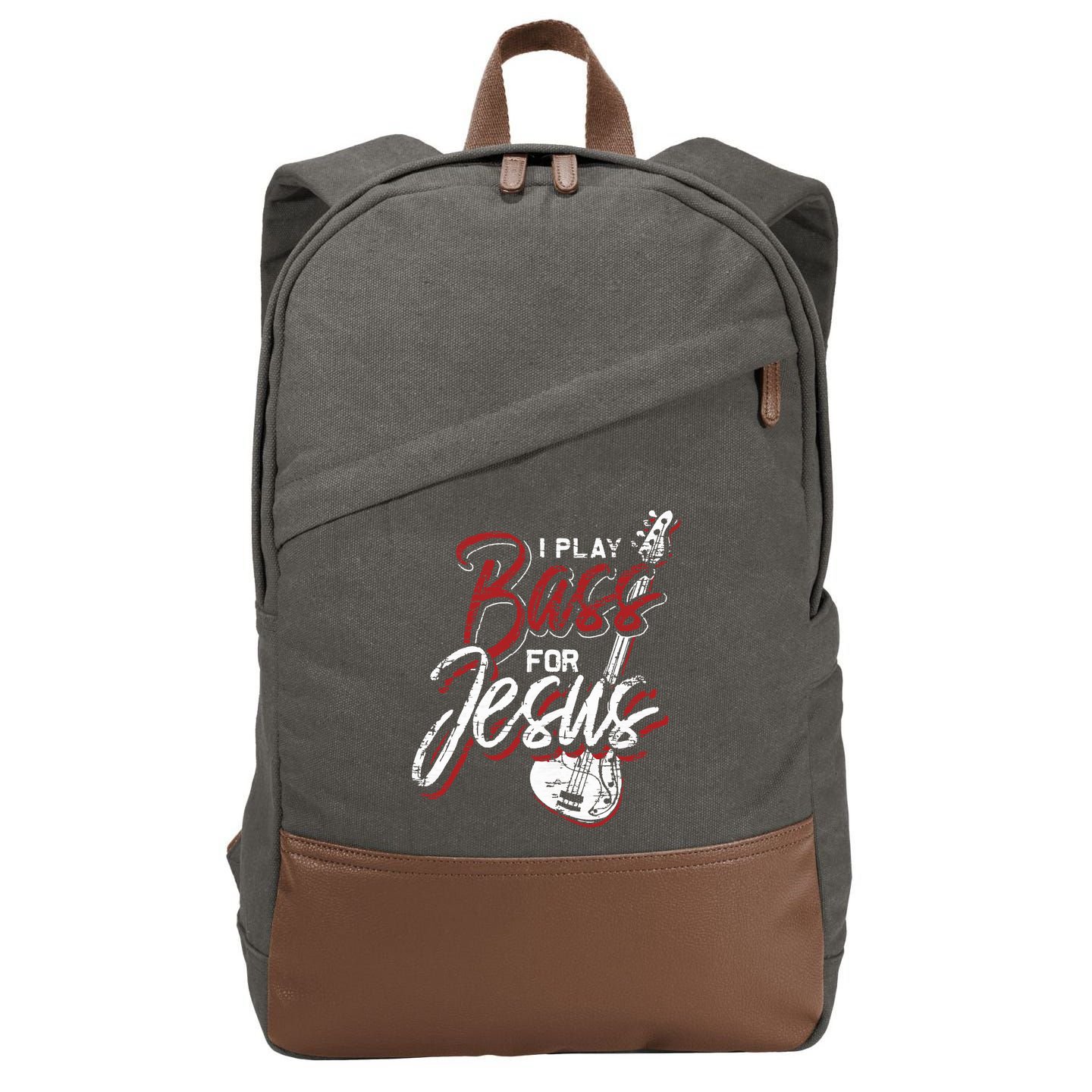 Jesus Bassist Christian Bass Player Bass Guitar Cotton Canvas Backpack