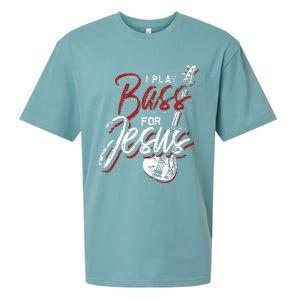 Jesus Bassist Christian Bass Player Bass Guitar Sueded Cloud Jersey T-Shirt