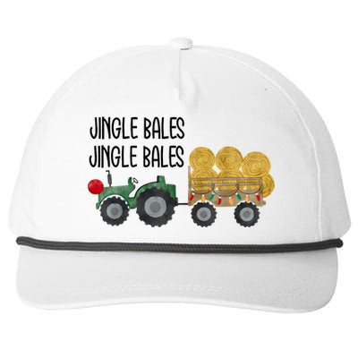 Jingle Bales Christmas Farm Farmer Holiday Season Snapback Five-Panel Rope Hat