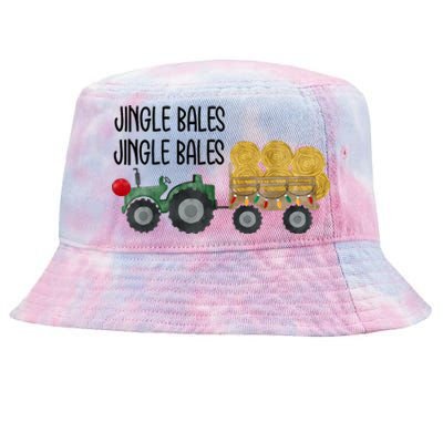 Jingle Bales Christmas Farm Farmer Holiday Season Tie-Dyed Bucket Hat