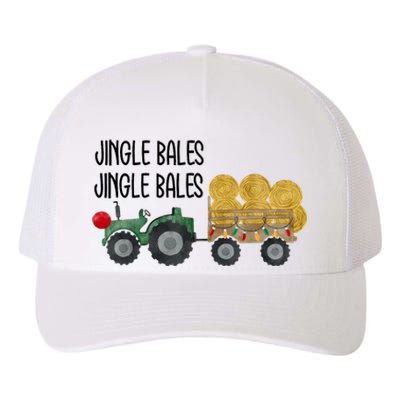 Jingle Bales Christmas Farm Farmer Holiday Season Yupoong Adult 5-Panel Trucker Hat