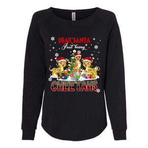 Just Bring Cheetahs Christmas Three Santa Cheetahs Lover Cute Gift Womens California Wash Sweatshirt