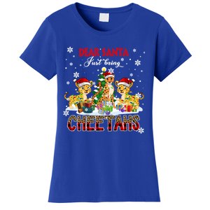 Just Bring Cheetahs Christmas Three Santa Cheetahs Lover Cute Gift Women's T-Shirt