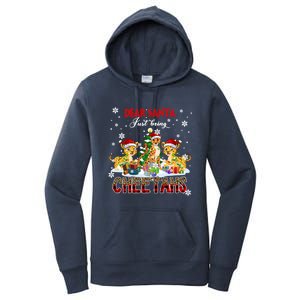 Just Bring Cheetahs Christmas Three Santa Cheetahs Lover Cute Gift Women's Pullover Hoodie