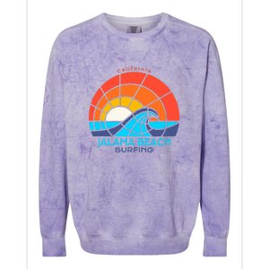 Jalama Beach California Surfing Beach Colorblast Crewneck Sweatshirt