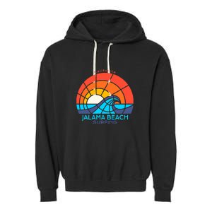 Jalama Beach California Surfing Beach Garment-Dyed Fleece Hoodie