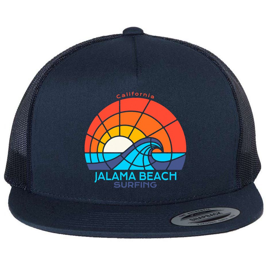 Jalama Beach California Surfing Beach Flat Bill Trucker Hat