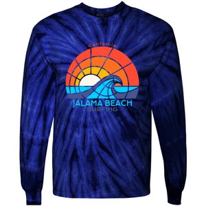 Jalama Beach California Surfing Beach Tie-Dye Long Sleeve Shirt