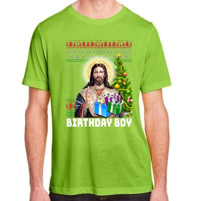 Jesus Birthday Christmas Xmas Holiday Funny Ugly Sweater Cute Gift Adult ChromaSoft Performance T-Shirt