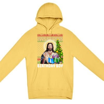 Jesus Birthday Christmas Xmas Holiday Funny Ugly Sweater Cute Gift Premium Pullover Hoodie