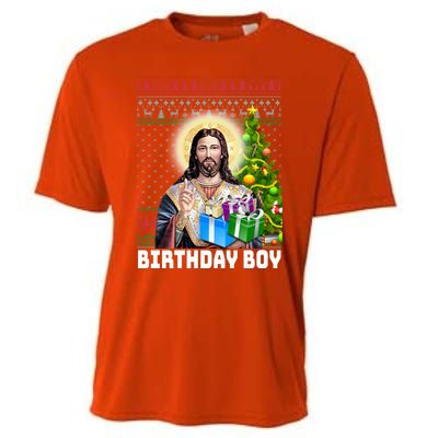 Jesus Birthday Christmas Xmas Holiday Funny Ugly Sweater Cute Gift Cooling Performance Crew T-Shirt