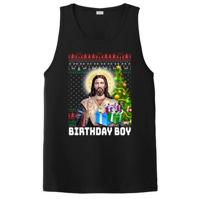 Jesus Birthday Christmas Xmas Holiday Funny Ugly Sweater Cute Gift PosiCharge Competitor Tank